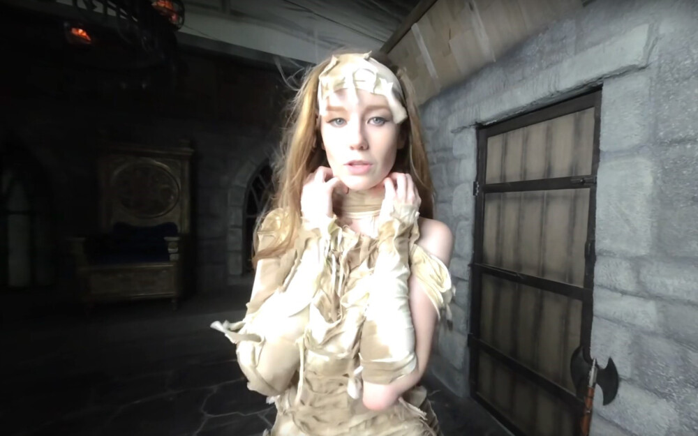 Emily Bloom is the sexiest mummy that gets unwrapped VR porn video from Emily Bloom studio